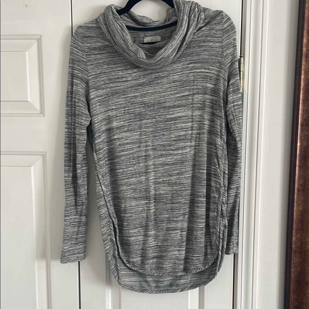 Lou & Grey Gray Cowl Neck Tunic